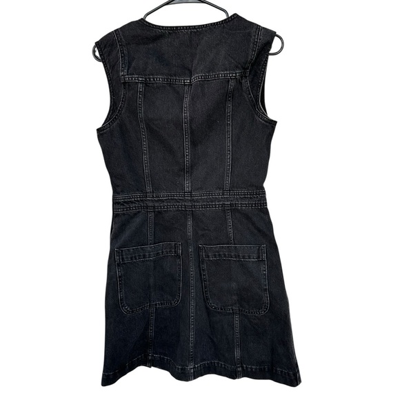NWT Madewell Denim Cap-Sleeve Mini Dress in Tarrybrook Wash - Size 2 - Black - Picture 9 of 15